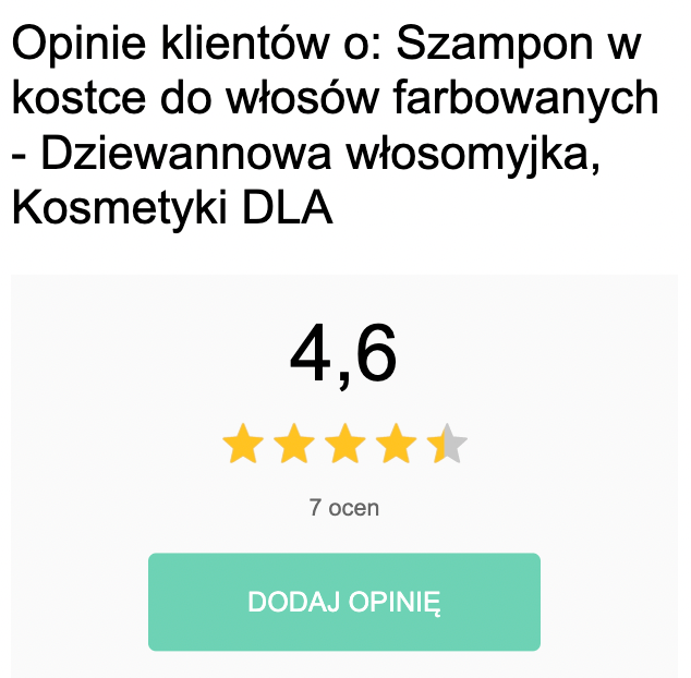 Opinie klientów o: Szampon w kostce do włosów farbowanych - Dziewannowa włosomyjka, Kosmetyki DLA