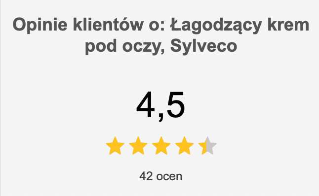 Opinie klientów o: Łagodzący krem pod oczy, Sylveco