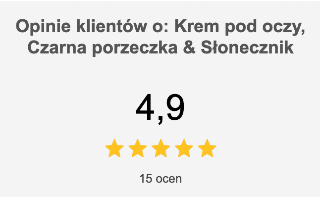 Opinie klientów o: Wegański krem pod oczy, Czarna porzeczka & Słonecznik